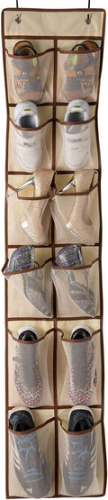 KEEPJOY Over The Door Shoe Organizer, Hanging Shoe Organizer 12 Mesh Pockets by KEEPJOY