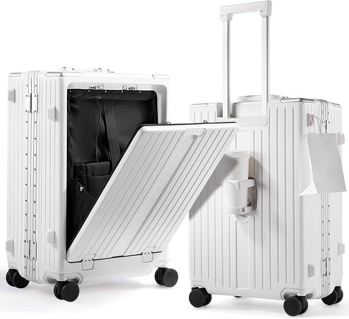 UrbanExplorer 20 Inch Carry On Luggage TSA Approved, Aluminum Frame Zipperless by UrbanExplorer