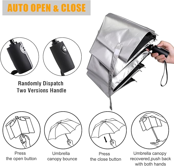 G4Free UPF 50+ UV Protection Large Travel Umbrella 42/46 Inch Auto Open Close - Image 9