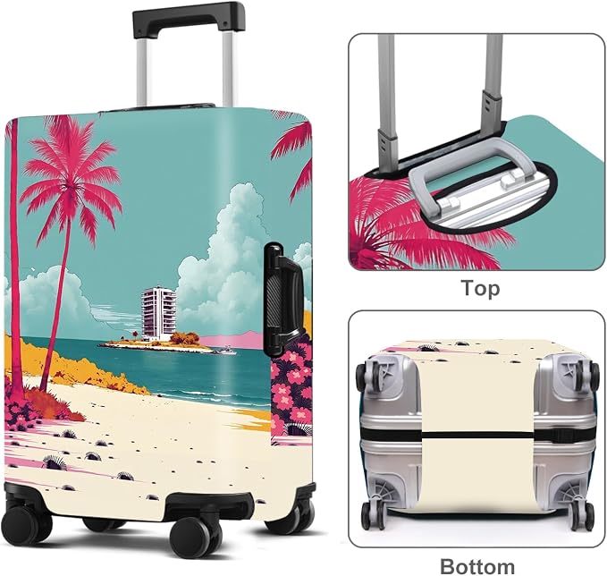 Luggage Cover Washable Suitcase Protector Anti-Scratch, Stretchable Fit - Image 3