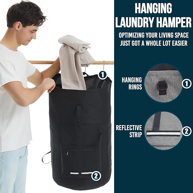 Laundry Backpack with Shoulder Straps，Laundry Bag Extra Large 115L，Laundry - Image 4