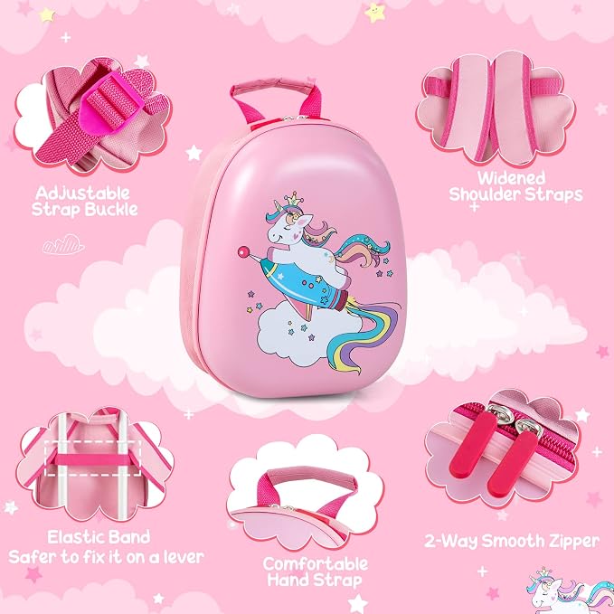 HONEY JOY Kids Luggage, Lightweight Toddler Girls Suitcase, Durable ABS - Image 8