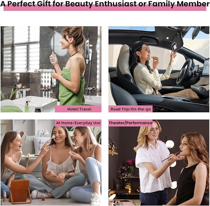 Travel Makeup Bag with LED Mirror and Light Travel Makeup Case Cosmetic - Image 7