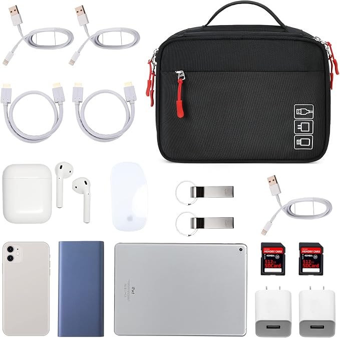 MIRLEWAIY Travel Charger Cable Organizer Portable Electronics Accessories - Image 4