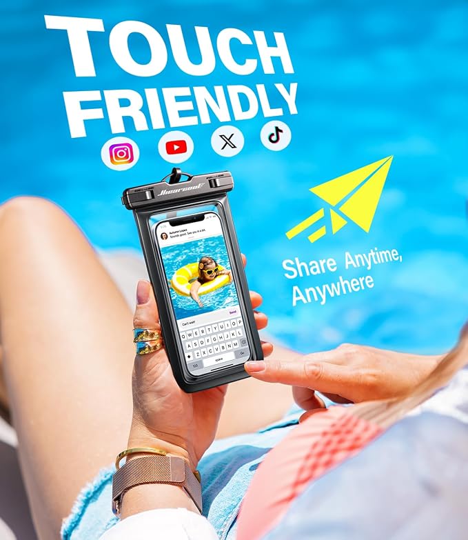 Hiearcool Waterproof Phone Pouch, Universal Case Compatible - Image 6