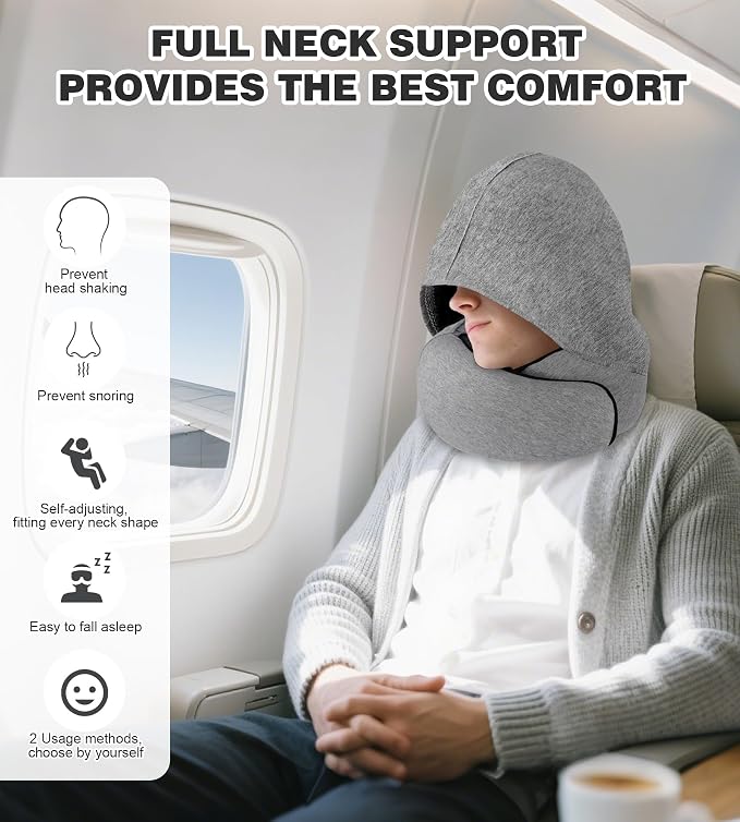 Airplane Travel Pillow, Memory Foam Travel Pillow, Suitable - Image 6