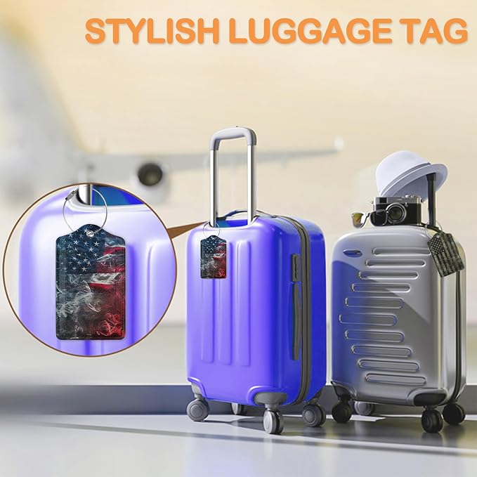 Vintage American Flag 3 Pack Luggage Tags - Image 5