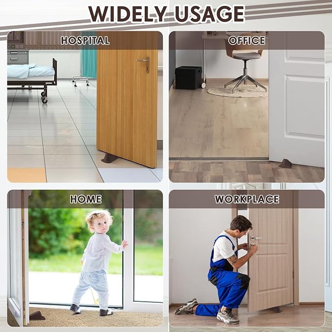 Frienda 8 Pcs Jumbo Door Stoppers Heavy Duty Door Stopper Tall up to 2inch Tall - Image 7