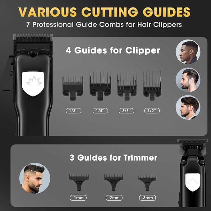 4 in 1 Hair Clippers for Men, Professional T-Blade Trimmer, Electric Foil Shaver - Image 8