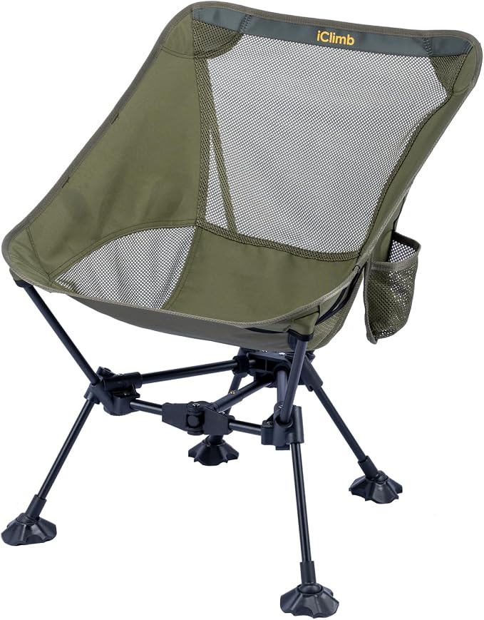 iClimb Ultralight Compact Camping Folding Beach Chair by iClimb