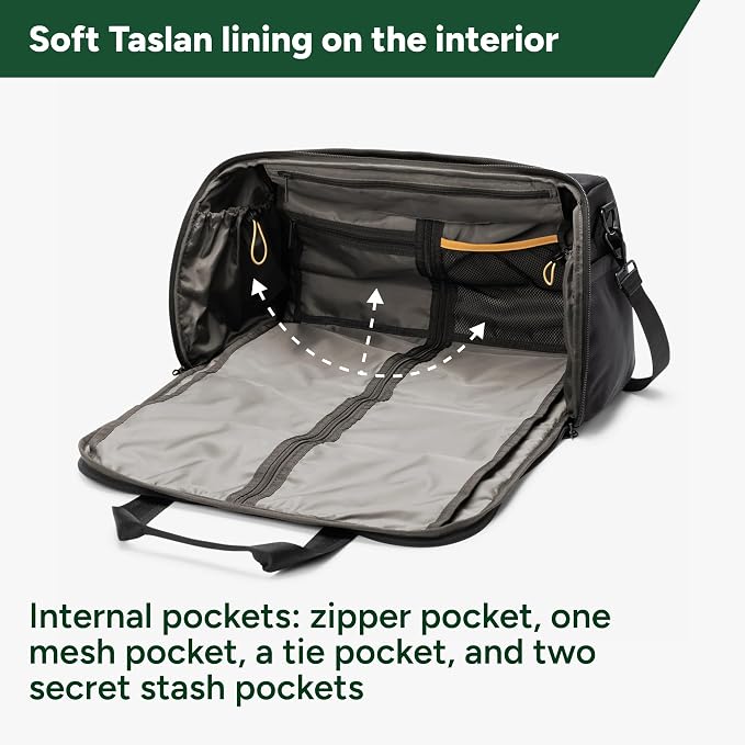 Halfday Convertible 2-in-1 Premium Garment Duffel Weekender Bag 40L | - Image 3