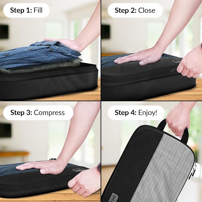 Dot&Dot 4pc Medium Compression Packing Cubes - Image 4