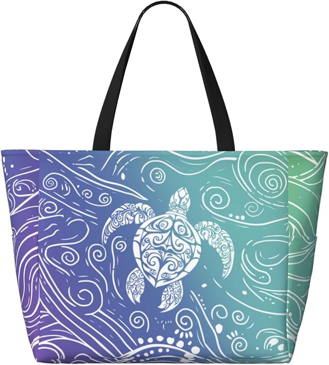 Beach Bag for Women Beach Tote Bag Waterproof Sandproof Large Bags - Image 2
