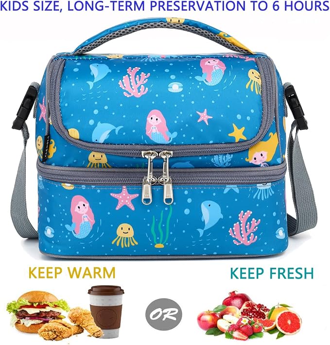 FlowFly Double Decker Cooler Insulated Lunch Bag Large Tote - Image 2