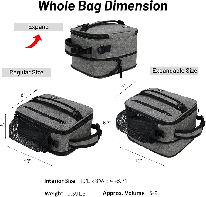 MIER Expandable Lunch Bag Insulated Lunch Box - Image 3
