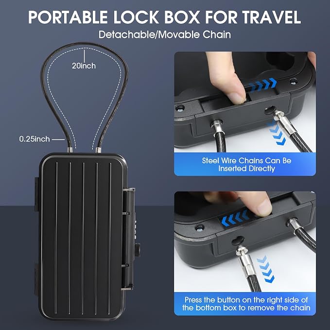 Beach Lock Box, Travel Safe Lock Box - Image 5