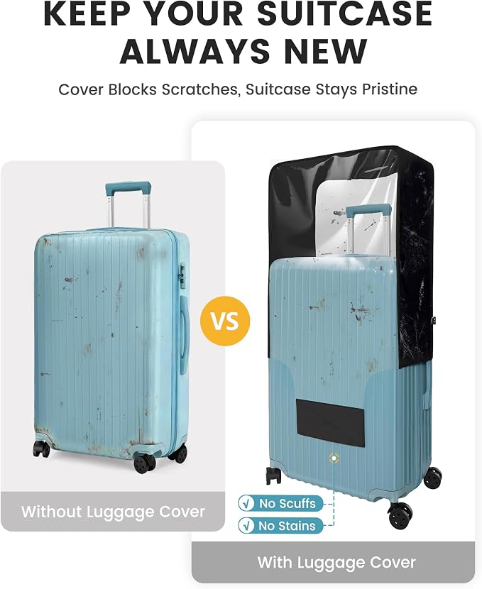 Travelkin Clear Luggage Cover Protectors - Image 6