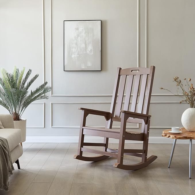 Psilvam Oversized Outdoor Rocking Chair, - Image 2