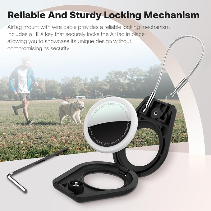 Protect Case Compatible with Apple AirTag, Secure GPS Tracker Holder with Wire - Image 3