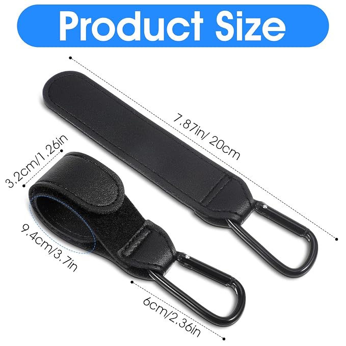 Xindojuz 2 PCS Stroller Hooks for Bags, Shopping and Pet Carts - Image 2