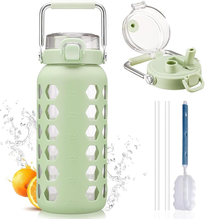 MUKOKO 64oz Glass Water Bottles by MUKOKO