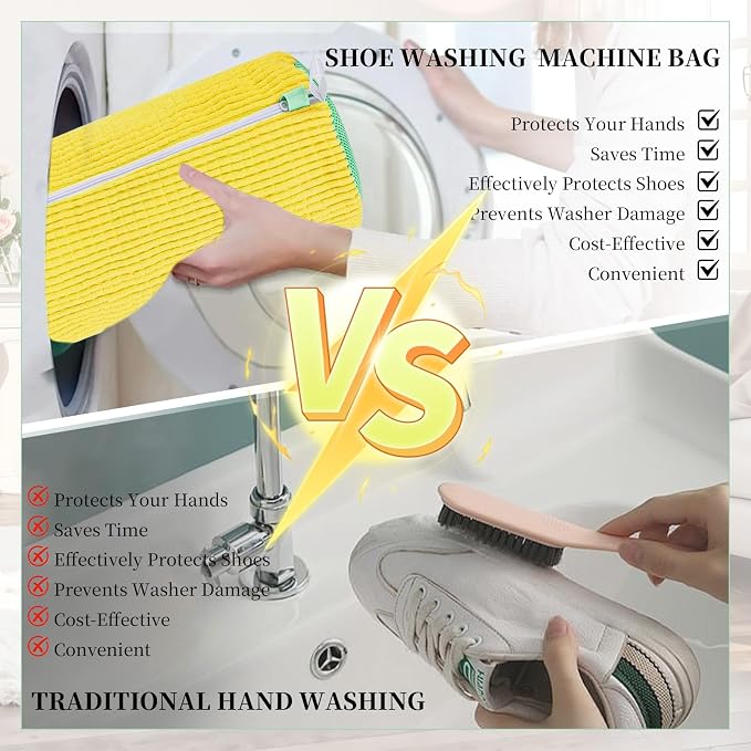 2Pcs Shoe Washing Machine Bag, Reusable Shoes Cleaning Bags - Image 6