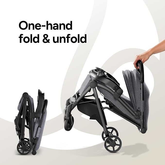 Mompush Lithe V2 Lightweight Travel Stroller, Compact Foldable Baby Stroller - Image 4