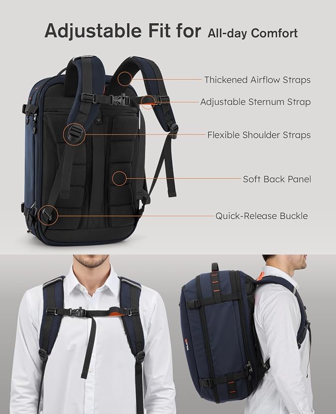 Tolaccea Travel Backpack with Garment Bag, Suit Carry On Backpack, TSA Flight - Image 9