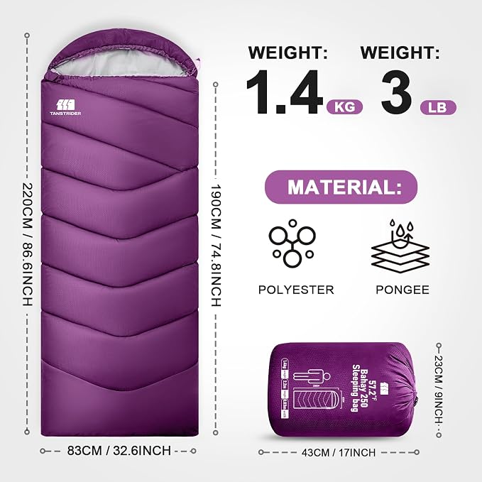 Sleeping Bags for Adults Cold Weather, Waterproof, Lightweight Camping Sleeping - Image 2