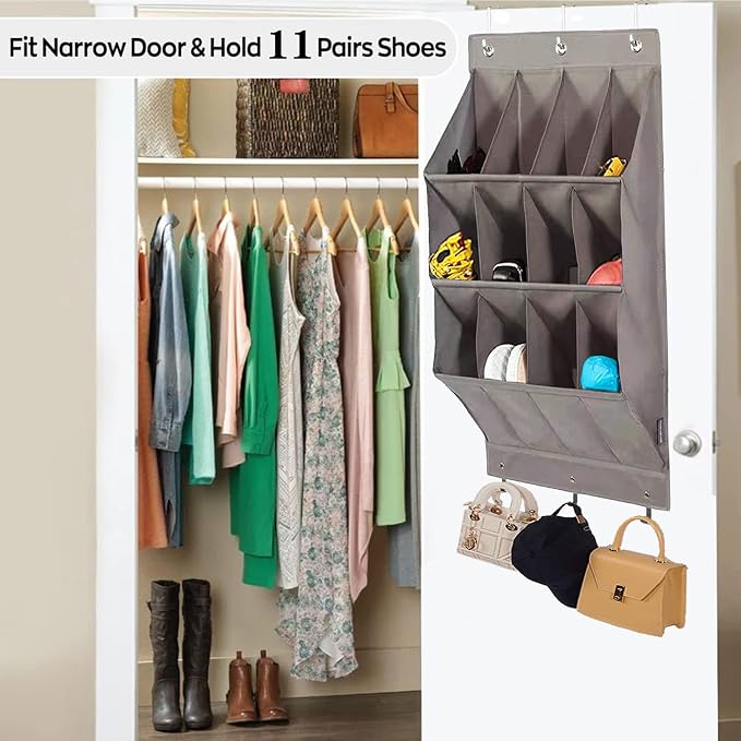 Over the Door Shoe Organizer, 12 Pockets Hanging Shoe Storage Rack - Image 6