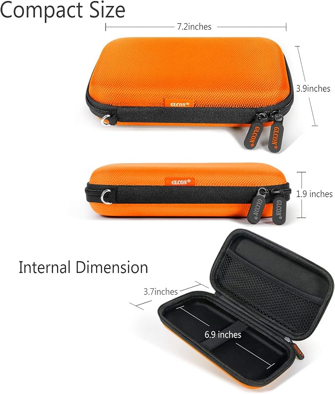 Orange Shockproof Hard EVA Carrying Case Travel Pouch - Image 5