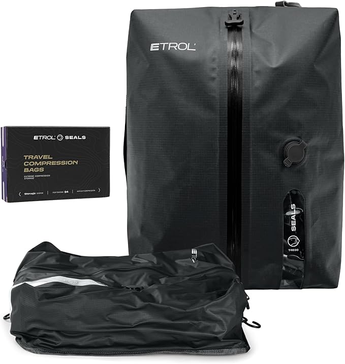 TPU Vacuum Bag for Travel, 70D Nylon Reusable Compression Bag by ETROL-US
