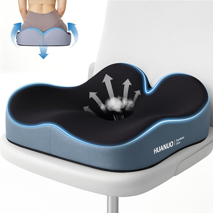 HUANUO Office Seat Cushion for Tailbone Support, High-Density Memory Foam - Image 7