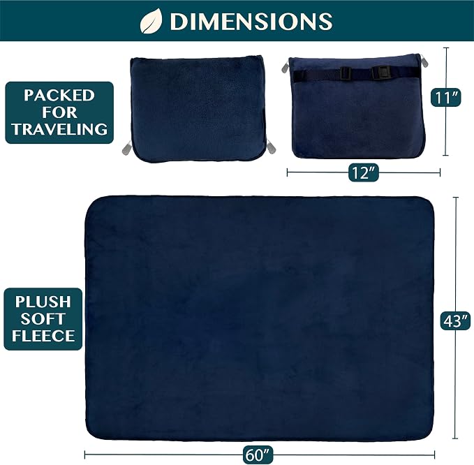 PAVILIA Travel Blanket Pillow, Soft Airplane Blanket 2-IN-1 Combo Set, Plane - Image 6