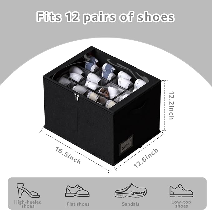 2 Pack Shoe Organizer for Closet - Image 3