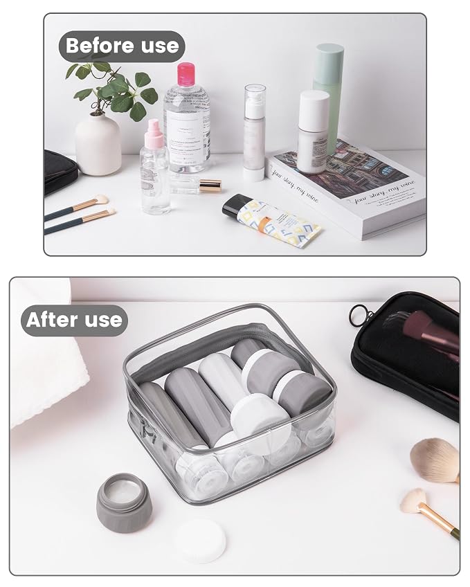 Travel Bottles for Toiletries 8 Pack, Travel Size Toiletries, Tsa Approved - Image 9