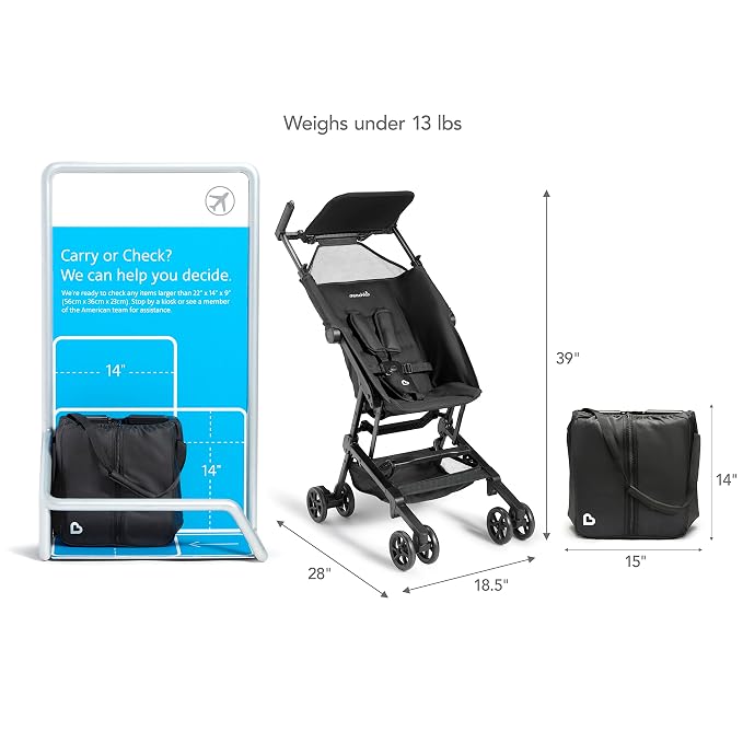 Munchkin Sparrow Travel Baby Stroller, Ultra Compact and Lightweight, - Image 5