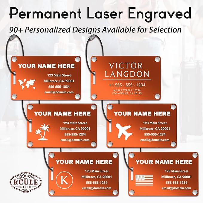 Personalized Luggage Tags: Custom Metal Luggage Tags - Image 3