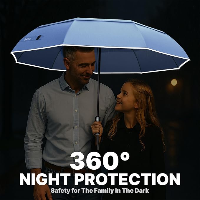Royal Walk Windproof Folding Travel Umbrella Compact and Strong Luxurious Real - Image 5