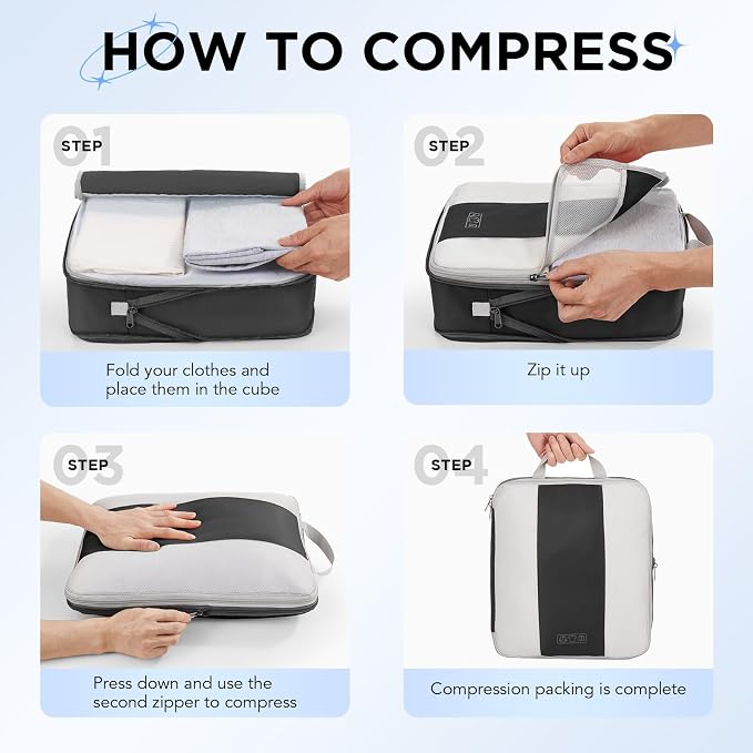 10 Set Compression Packing Cubes - Image 3