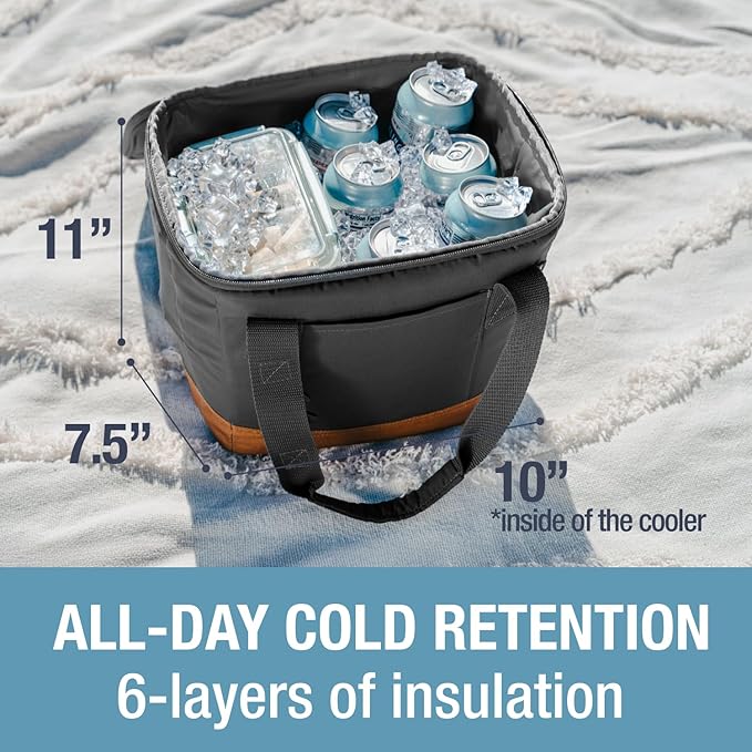 CleverMade Collapsible Insulated Cooler Bag – Leakproof Soft Folding Cooler - Image 4