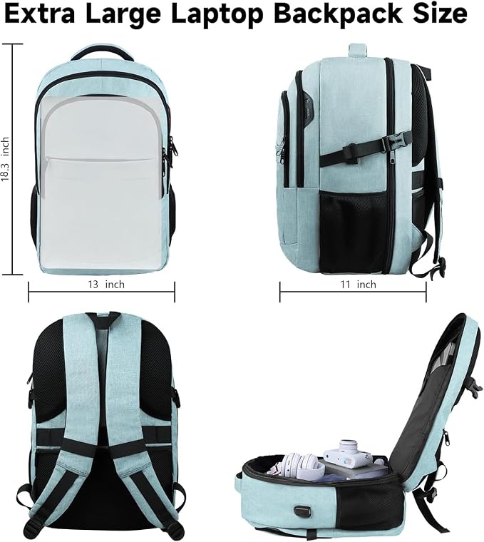 Lapsouno Extra Large Backpack, Travel Laptop Backpack, Carry on Backpack - Image 3