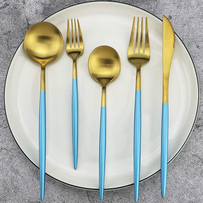 Gugrida 20-Piece 18/10 Stainless Steel Flatware Silverware, Luxury Dinnerware - Image 3