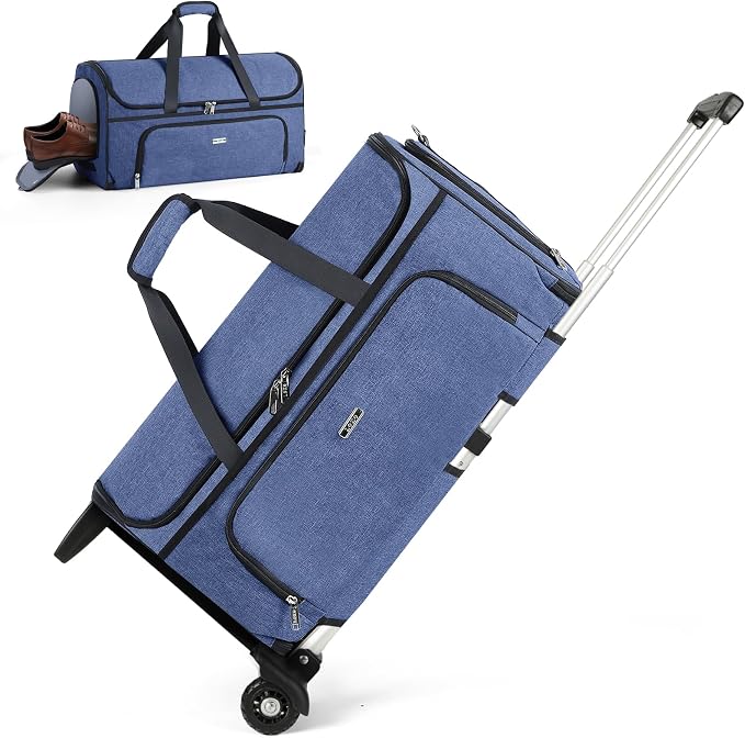 Garment Bags with Wheels, Garment Convertible Weekender Bags, Large Garment Bags by Lekespring