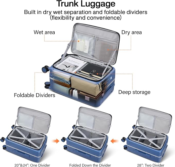 Hanke 20 Inch Carry On Luggage - Image 4
