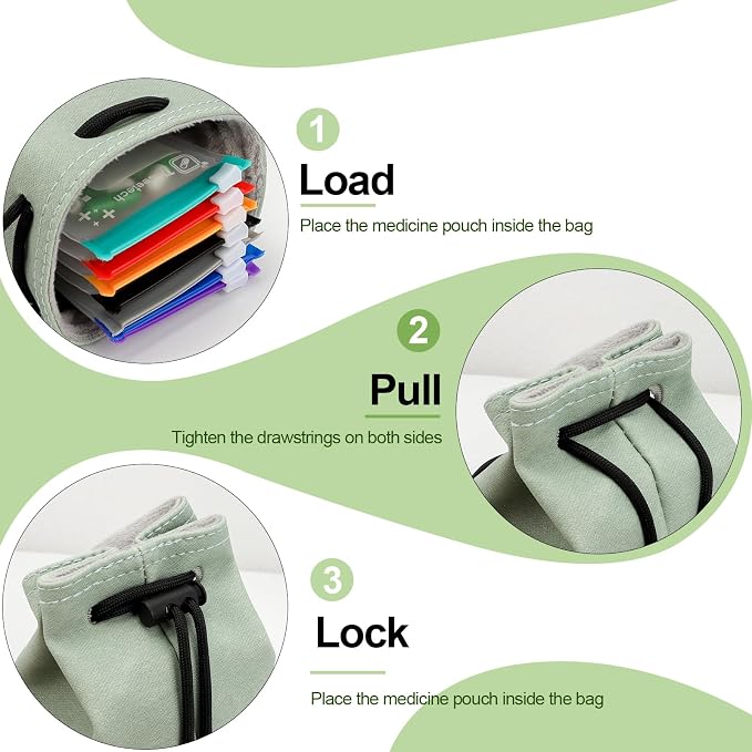 Weekly Travel Pill Organizer Pouch - Image 5