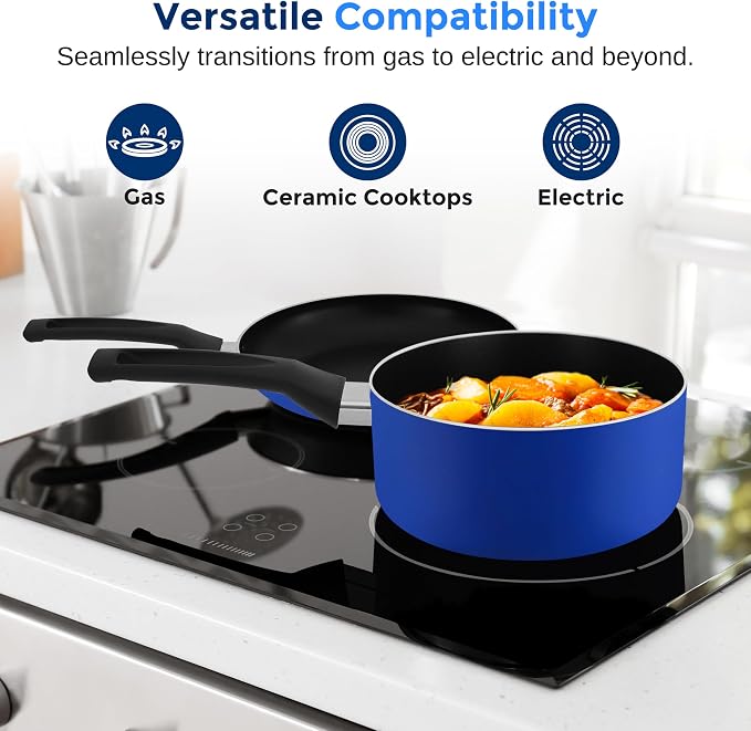 SereneLife Kitchenware Pots & Pans Basic Kitchen Cookware, Heat Resistant - Image 6