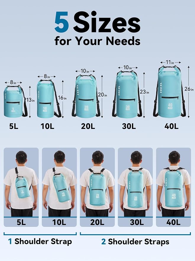 HEETA Waterproof Dry Bag with Front Zippered Pocket - Image 2