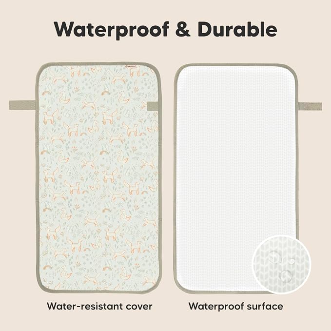 KeaBabies Portable Diaper Changing Pad, Easy Wipe Clean - Image 4