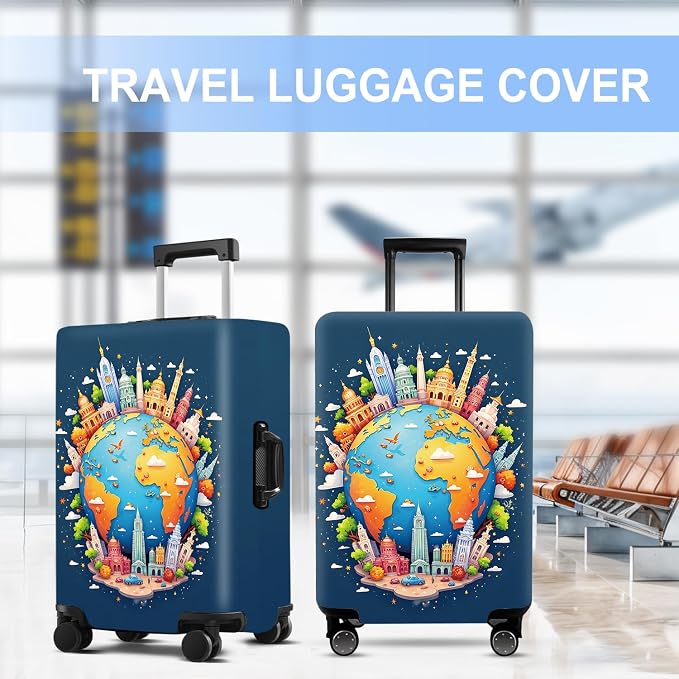 Luggage Cover Washable Suitcase Protector Anti-Scratch, Stretchable Fit - Image 5
